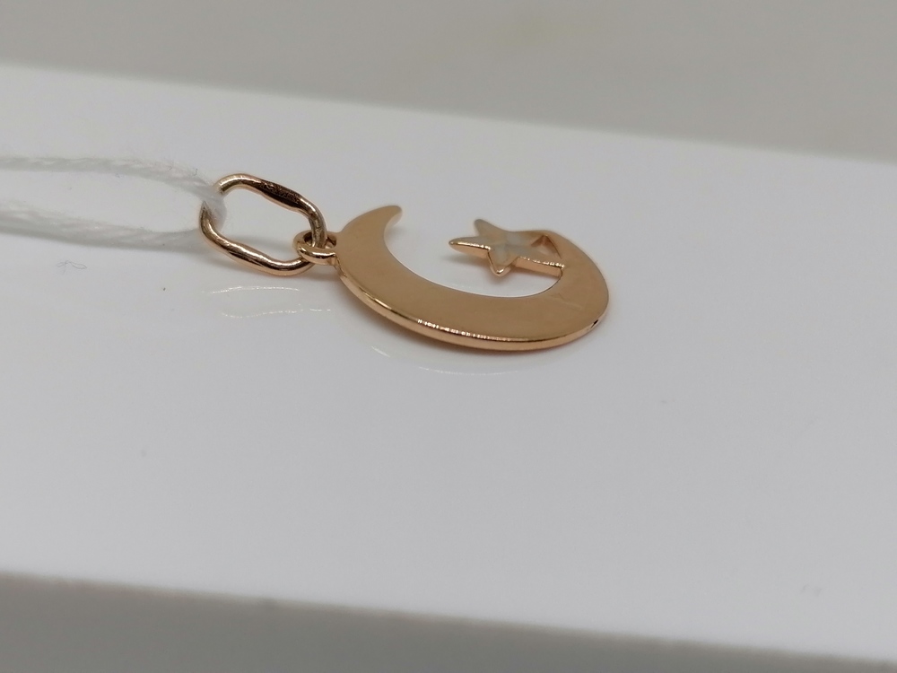 ПОДВЕСКА ПОЛУМЕСЯЦ БЕЗ КАМНЯ (Au 585)