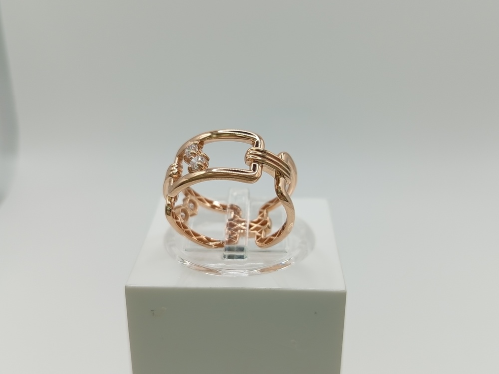 КОЛЬЦО С КАМНЯМИ (Au 585)