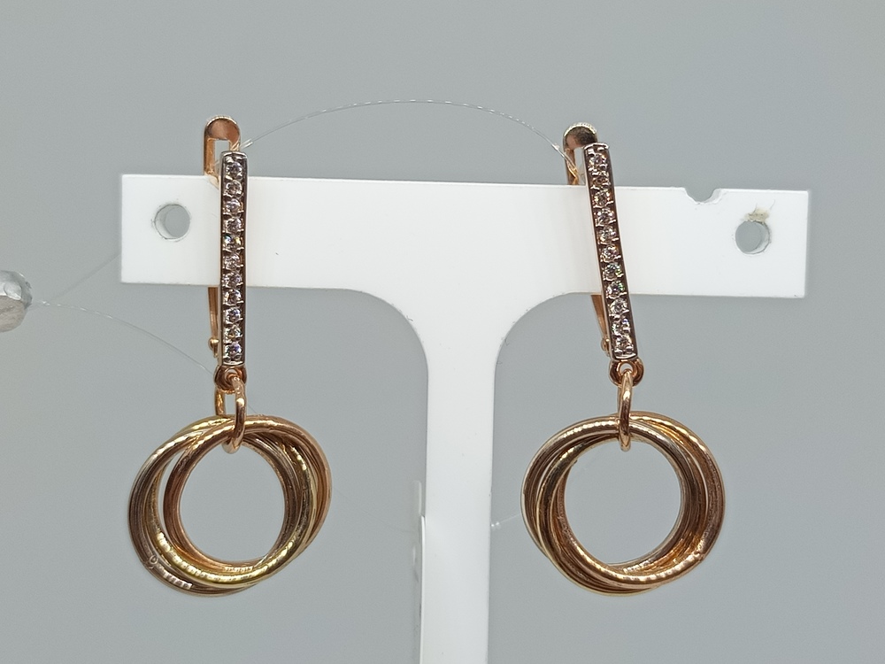 СЕРЬГИ С КАМНЯМИ (Au 585)