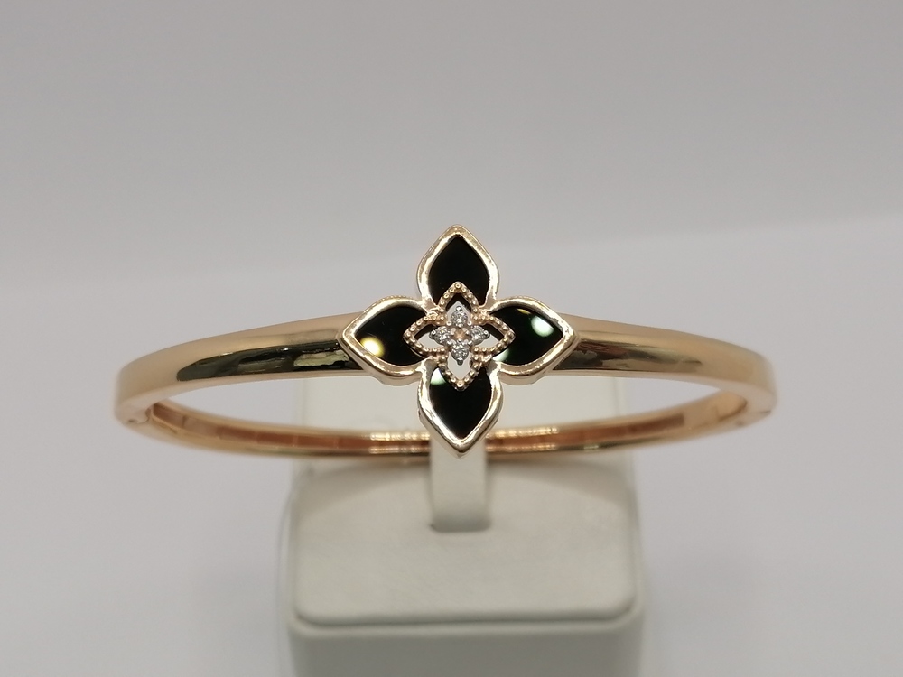 БРАСЛЕТ ЖЕСТКИЙ с камнями (Au 585)