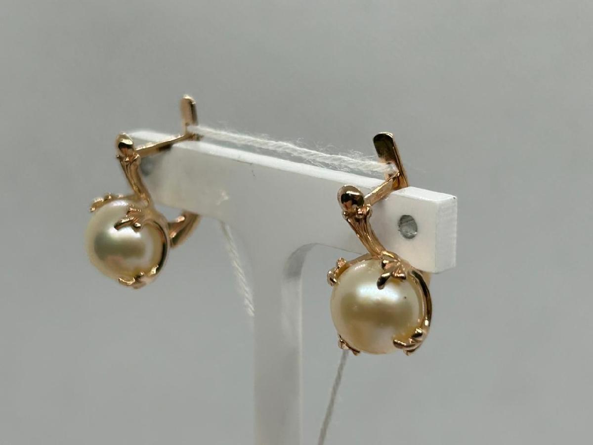 СКМ585 СЕРЬГИ С КАМНЕМ (Au 585)