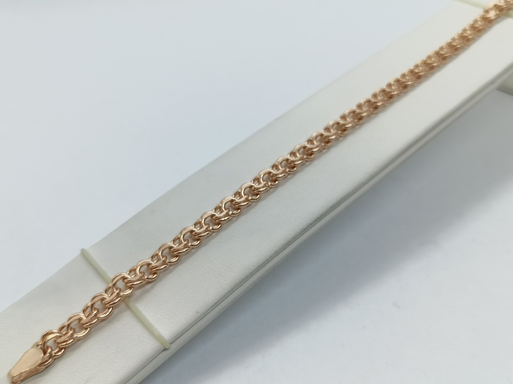 7080200-19 БРАСЛЕТ ПОЛНОВЕСНЫЙ Бисмарк (Au 585)