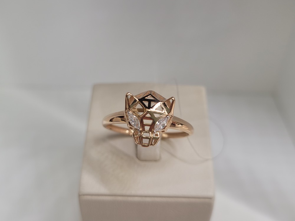 КОЛЬЦО С КАМНЯМИ (Au 585)