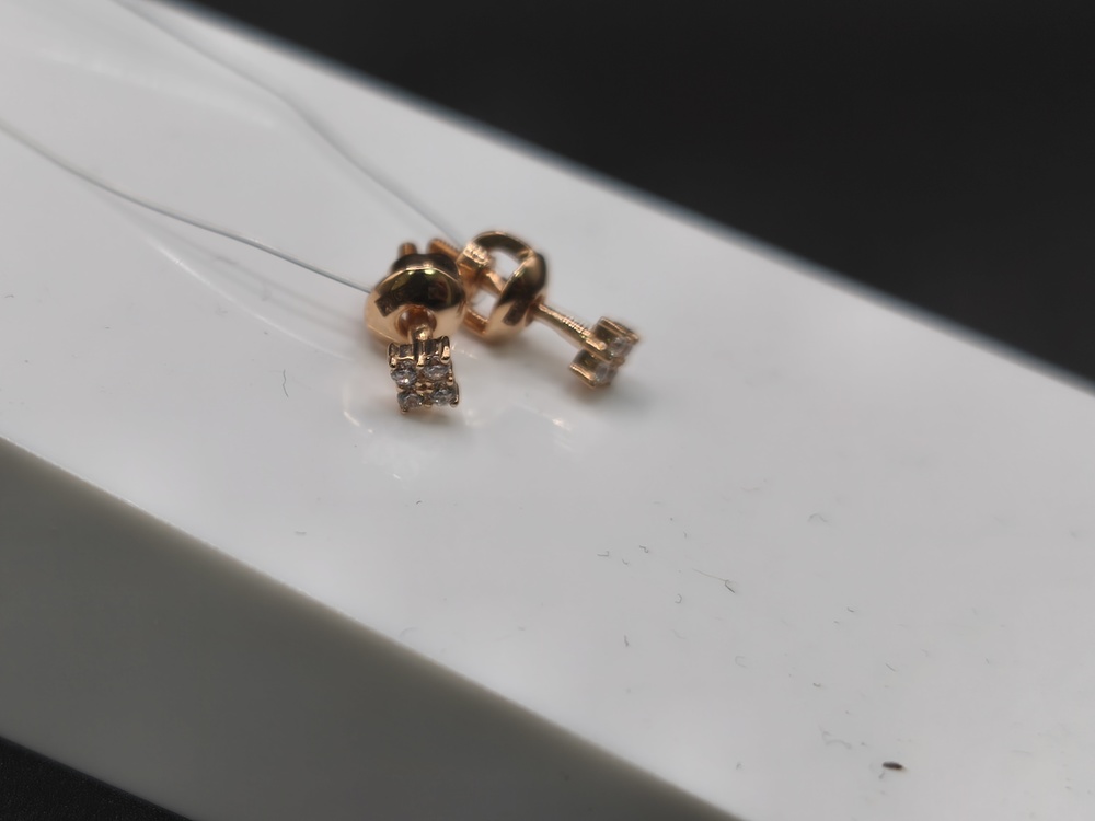 СЕРЬГИ ПУСЕТЫ с камнями (Au 585)