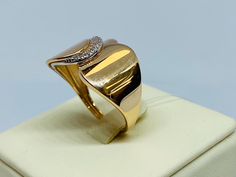 КОЛЬЦО С КАМНЯМИ (Au 585)