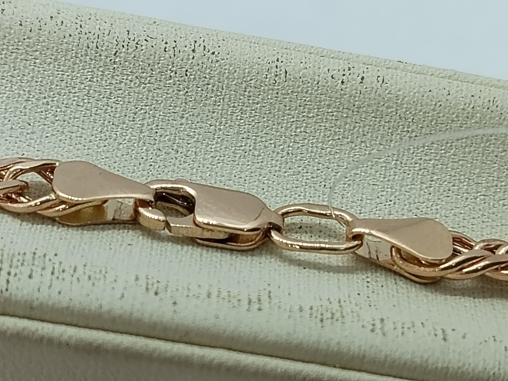 ЦЕПЬ ПУСТОТЕЛАЯ Ромб двойной (Au 585)