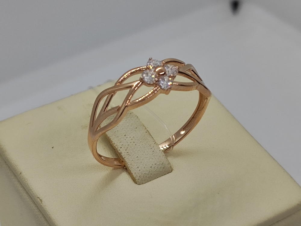 КОЛЬЦО С КАМНЯМИ (Au 585)