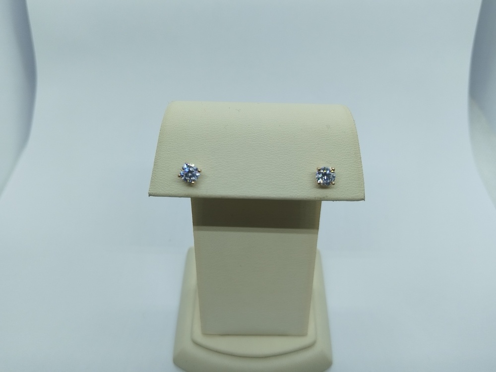 СЕРЬГИ ПУСЕТЫ с камнем (Au 585)