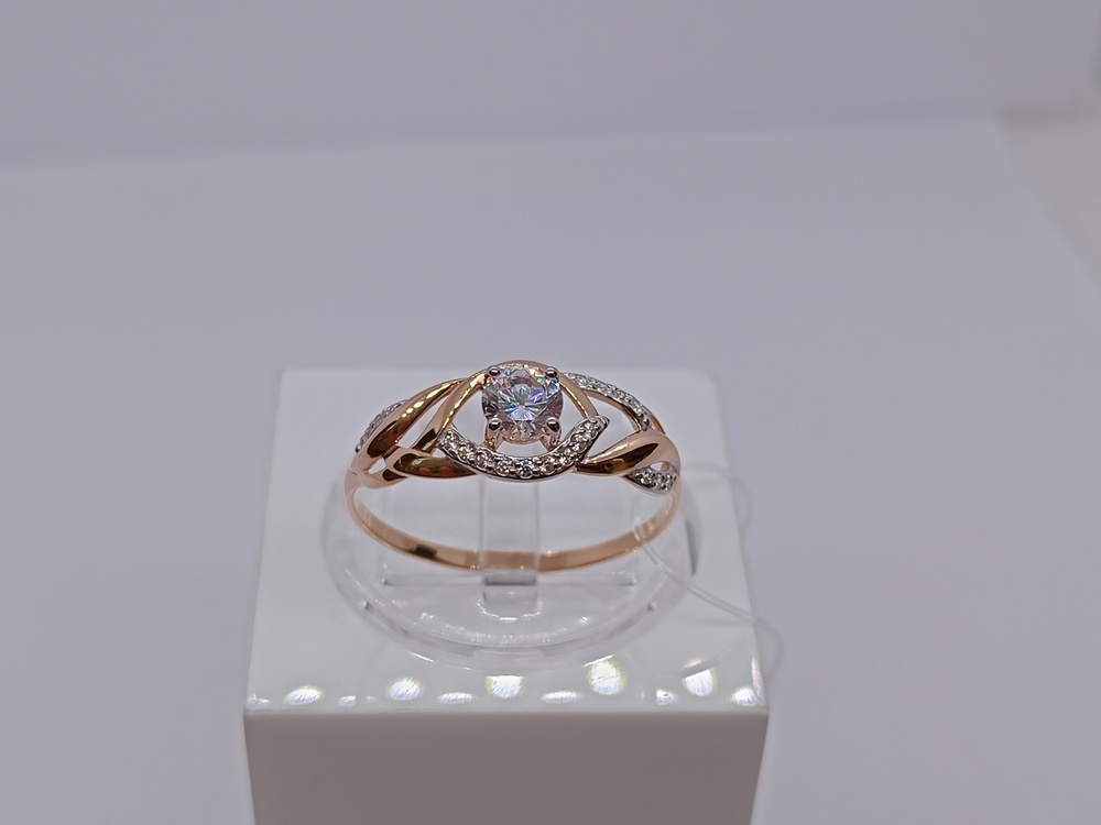 КОЛЬЦО С КАМНЯМИ (Au 585)