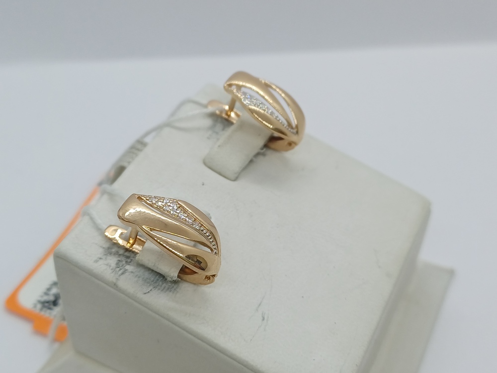 СКМИ585 СЕРЬГИ С КАМНЯМИ (Au 585)