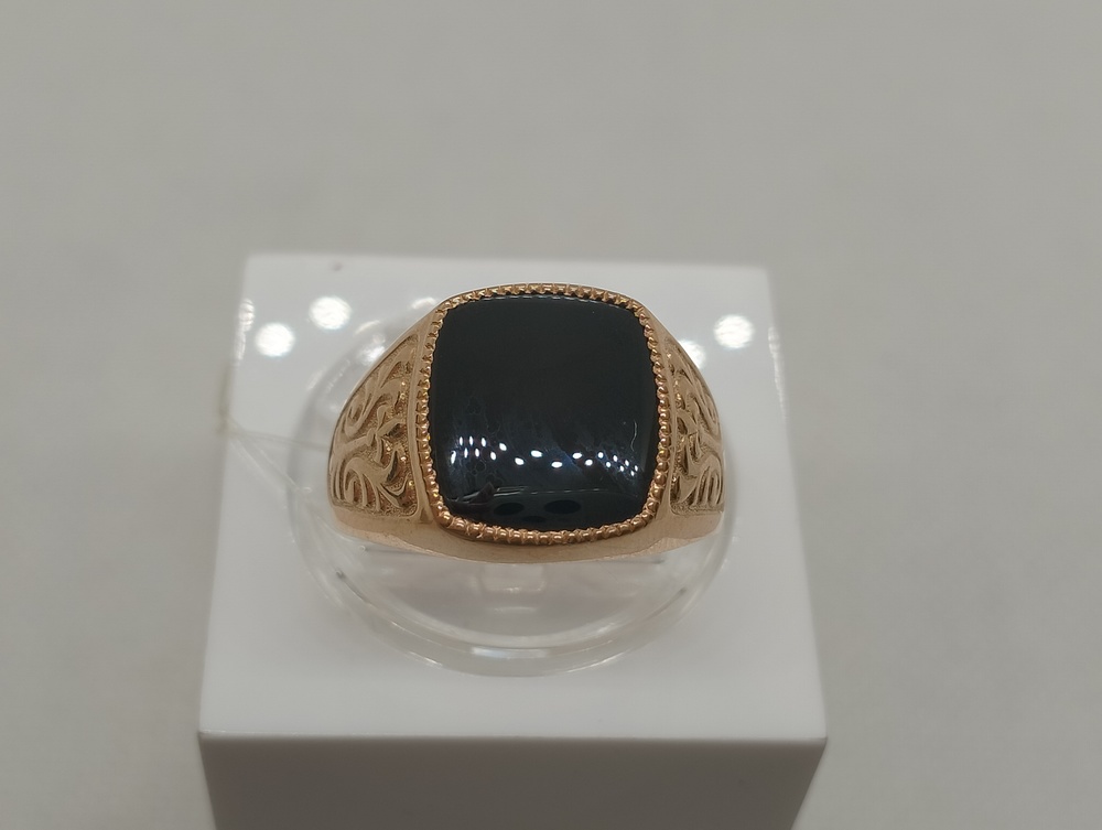 КОЛЬЦО ПЕЧАТКА Агат (Au 585)