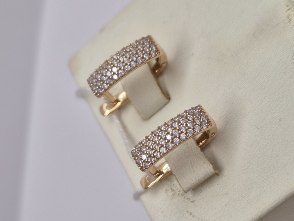 СКМИ585 СЕРЬГИ С КАМНЯМИ (Au 585)