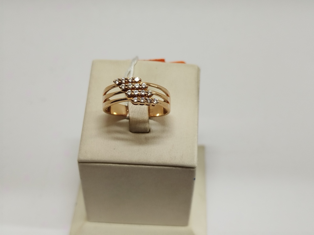 КОЛЬЦО С КАМНЯМИ (Au 585)