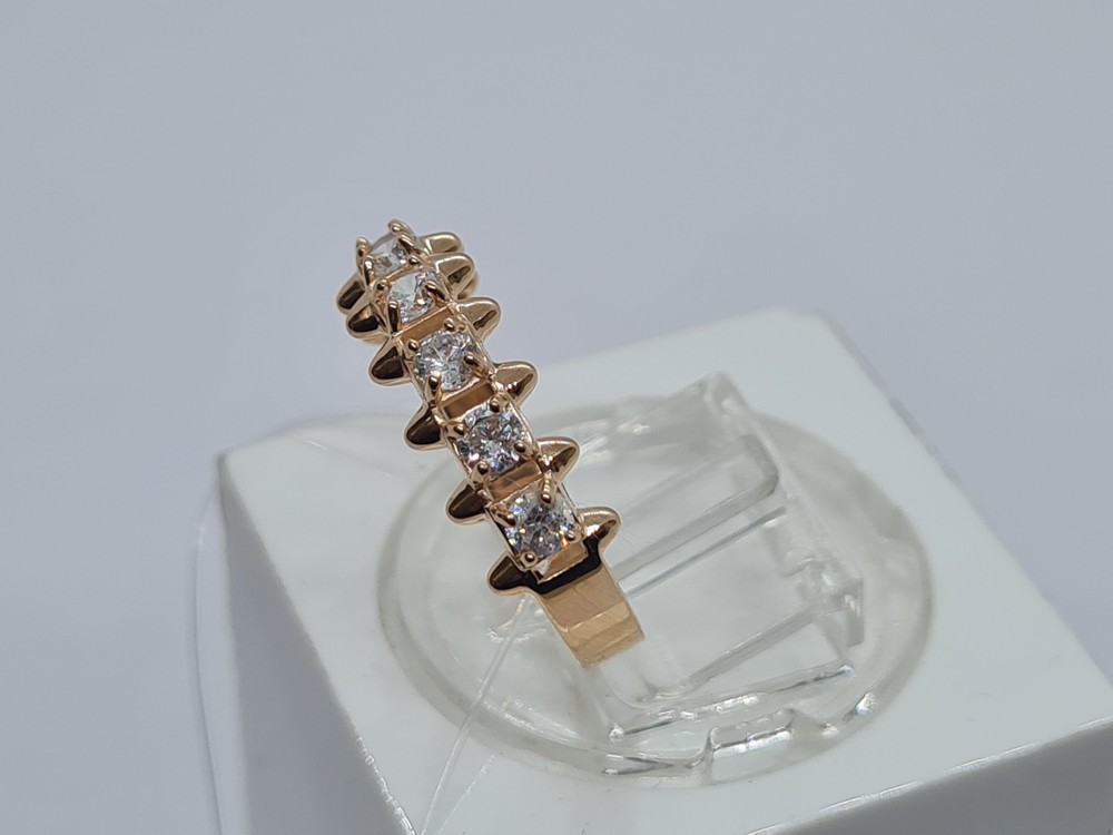 КОЛЬЦО С КАМНЯМИ (Au 585)