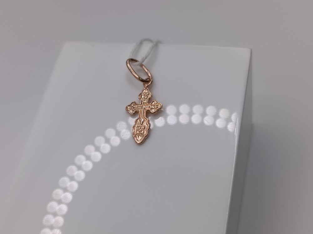 ПОДВЕСКА КРЕСТ БЕЗ КАМНЯ (Au 585)