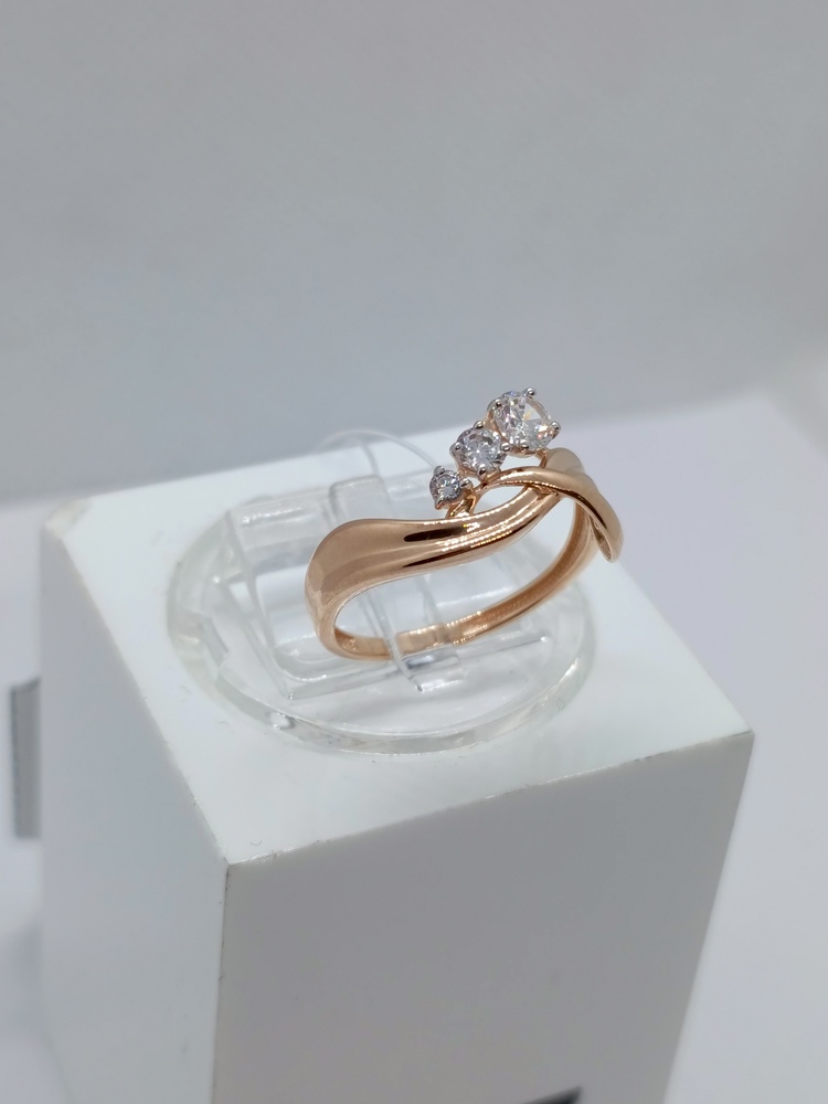 КОЛЬЦО С КАМНЯМИ (Au 585)