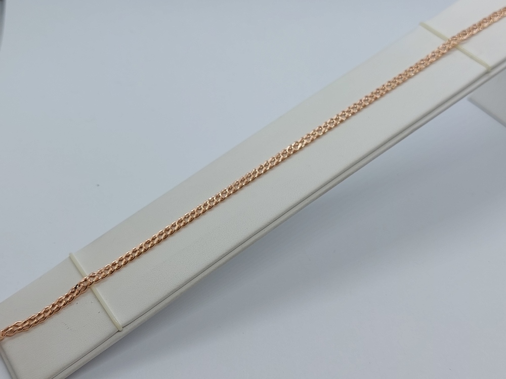 7060154П-22 БРАСЛЕТ ПУСТОТЕЛЫЙ Ромб двойной (Au 585)