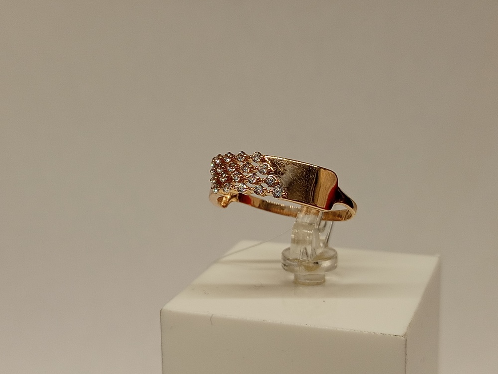 КОЛЬЦО С КАМНЯМИ (Au 585)