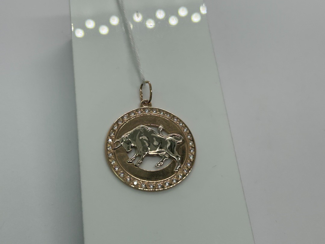 ПОДВЕСКА ЗНАК ЗОДИАКА ТЕЛЕЦ (Au 585)