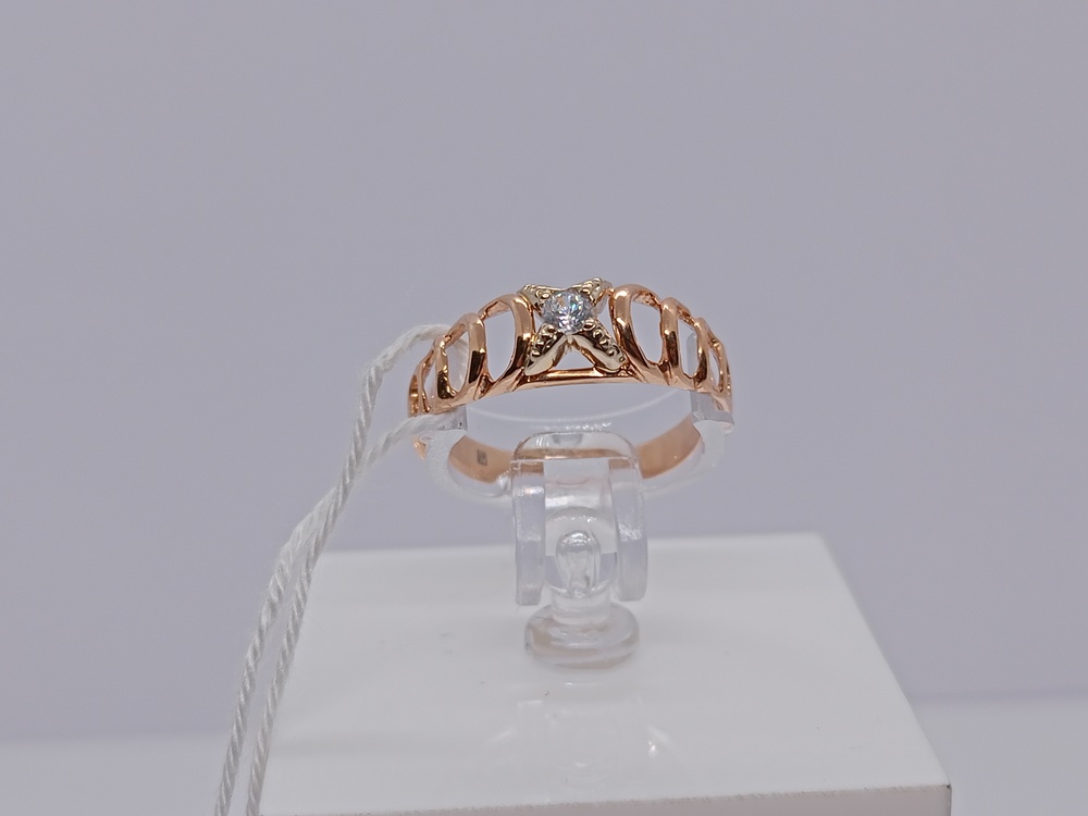 КОЛКМ585 КОЛЬЦО С КАМНЕМ (Au 585)