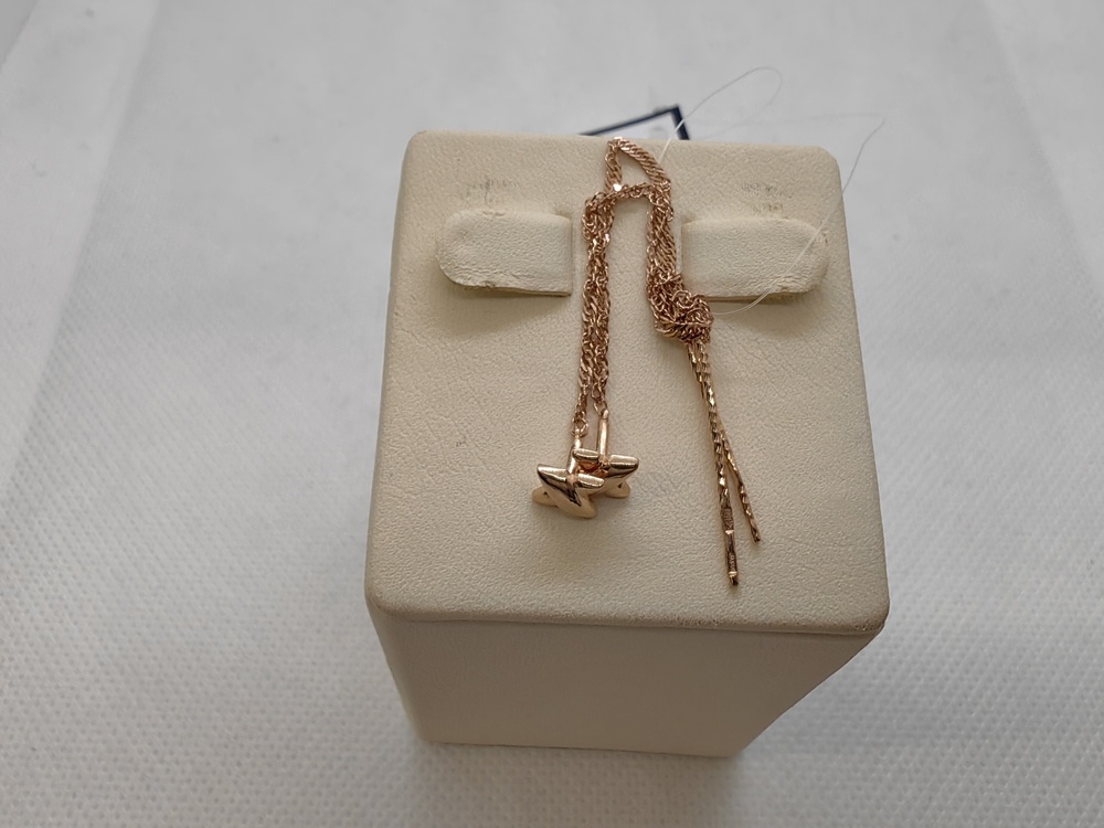 1402160 СЕРЬГИ ПРОДЕВКИ без камня (Au 585)