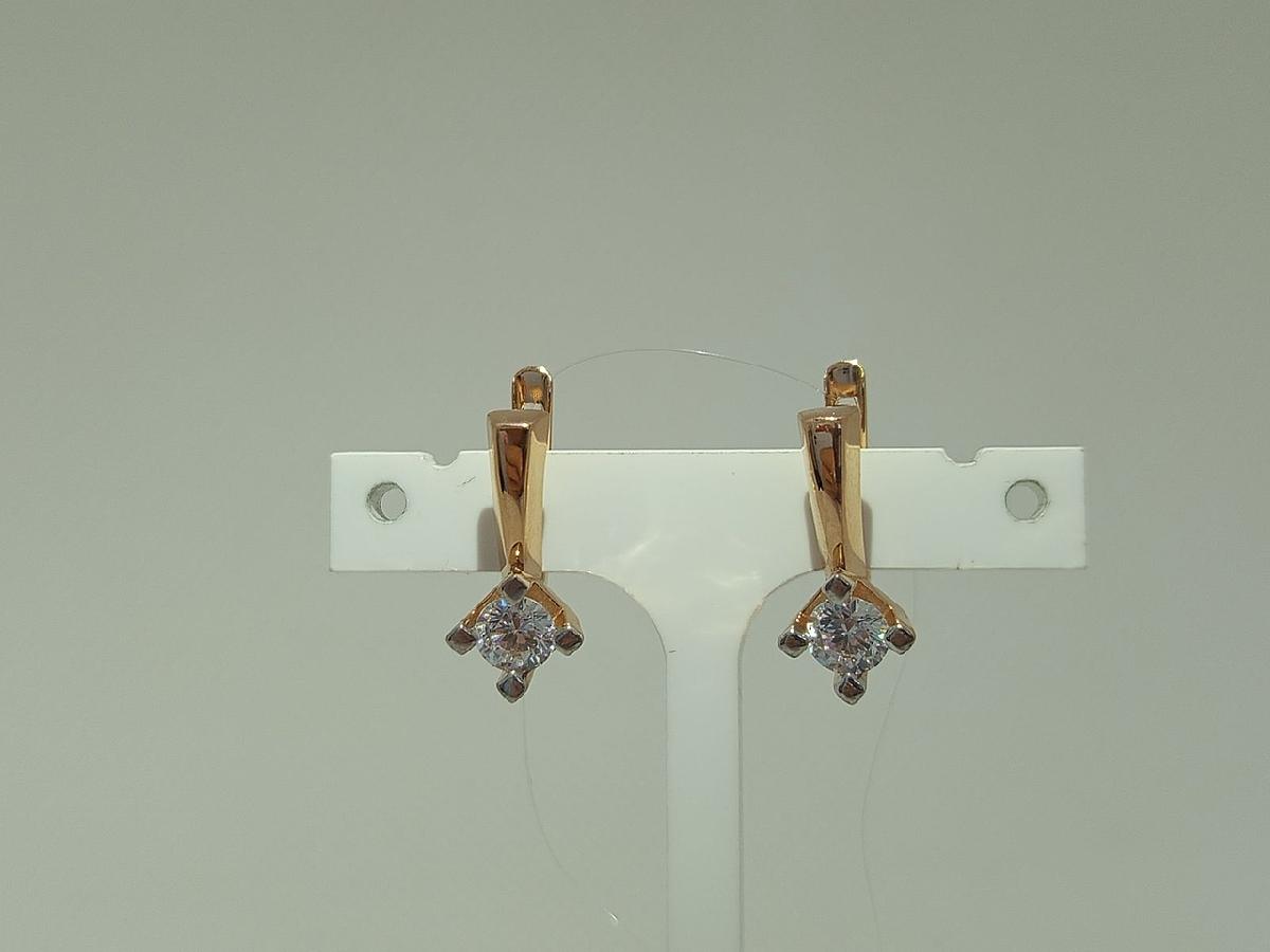 СЕРЬГИ С КАМНЕМ (Au 585)