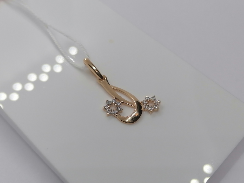 ПОДКМИ585 ПОДВЕСКА С КАМНЯМИ (Au 585)