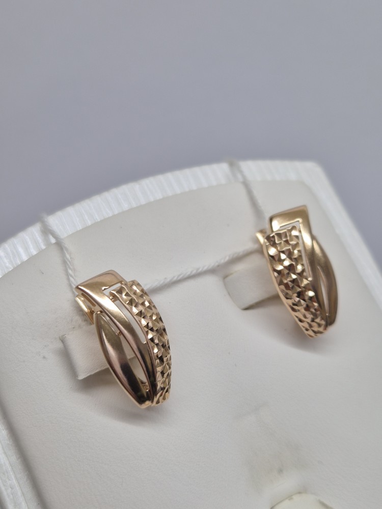 СБКМ585 СЕРЬГИ БЕЗ КАМНЯ (Au 585)