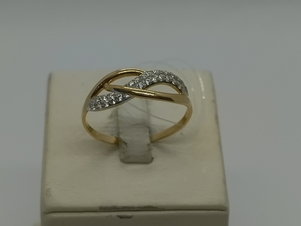 КОЛЬЦО С КАМНЯМИ (Au 585)