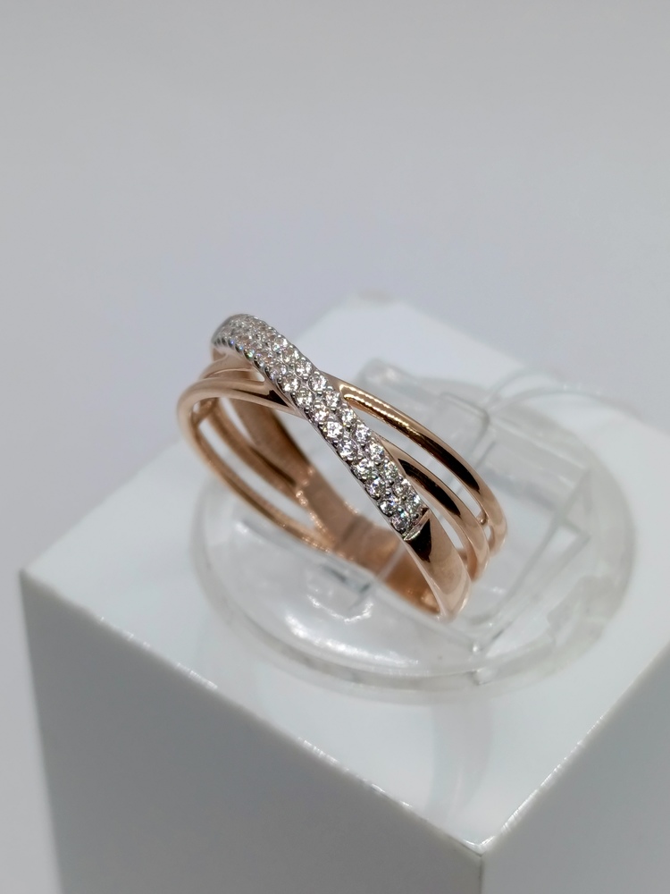 КОЛЬЦО С КАМНЯМИ (Au 585)