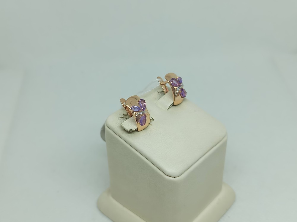 СЕРЬГИ С КАМНЯМИ (Au 585)