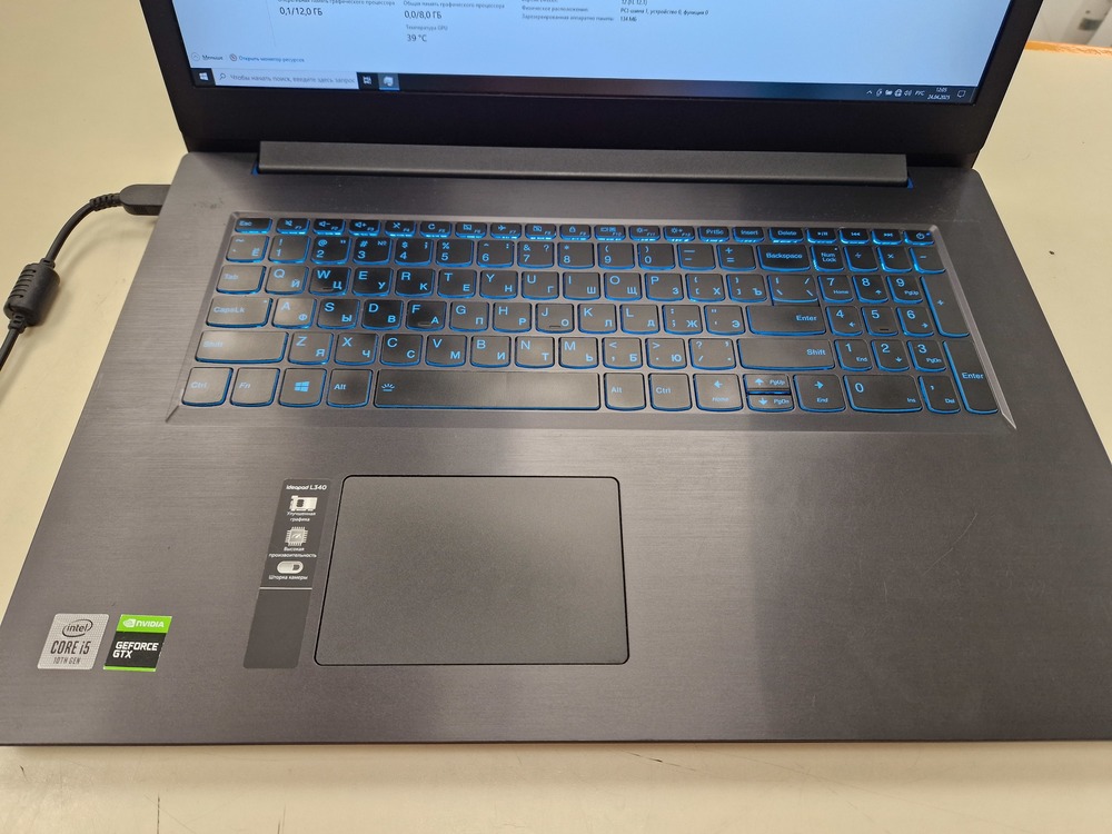 Ноутбук Lenovo l340; Core i5-9300H, GeForce GTX 1650, 16 Гб, 500 Гб, Нет