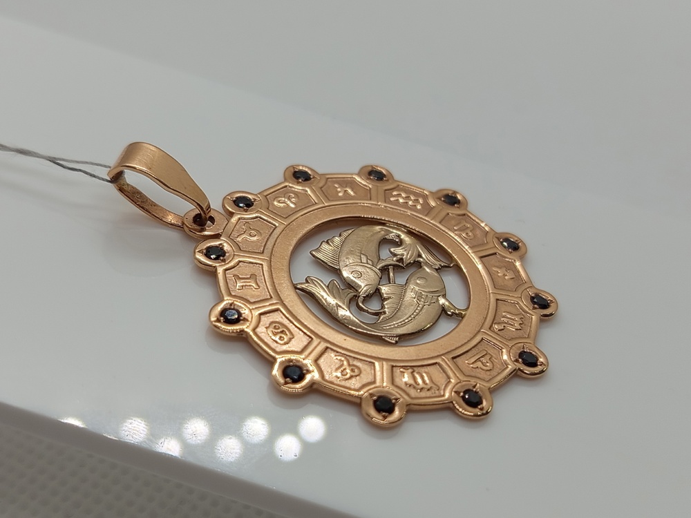 ПОДВЕСКА ЗНАК ЗОДИАКА РЫБЫ Au 585