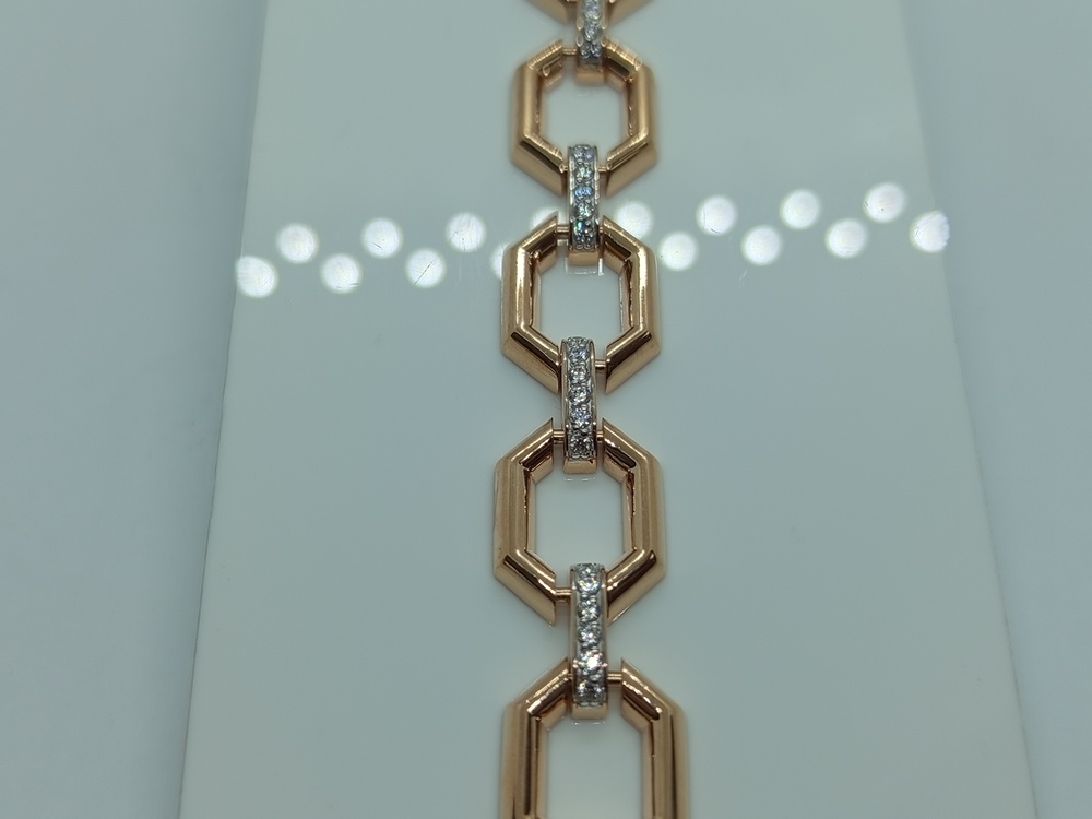 БРАСЛЕТ ФАНТАЗИЯ с камнями (Au 585)