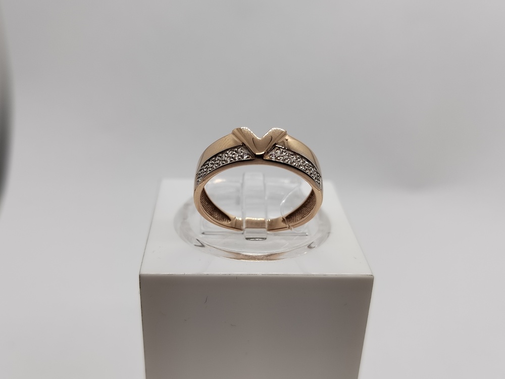 КОЛЬЦО С КАМНЯМИ (Au 585)