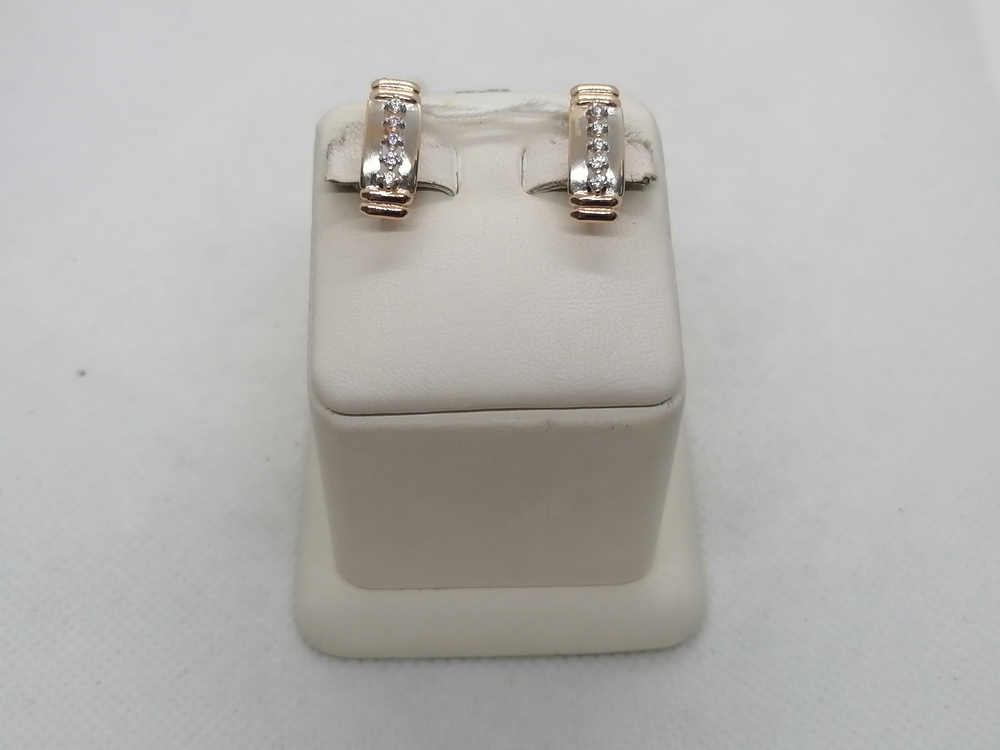 СКМИ585 СЕРЬГИ С КАМНЯМИ (Au 585)