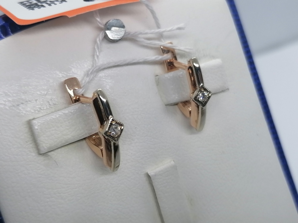 СЕРЬГИ С КАМНЕМ (Au 585)