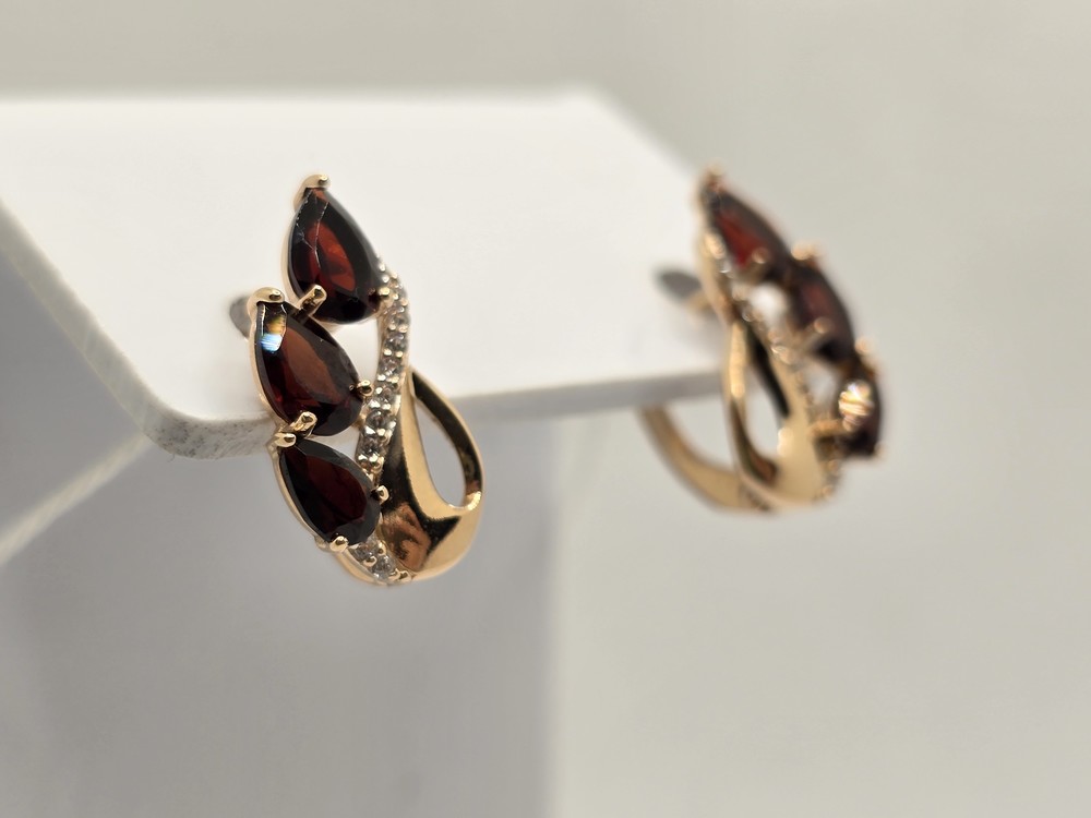 СКМИ585 СЕРЬГИ С КАМНЯМИ (Au 585)