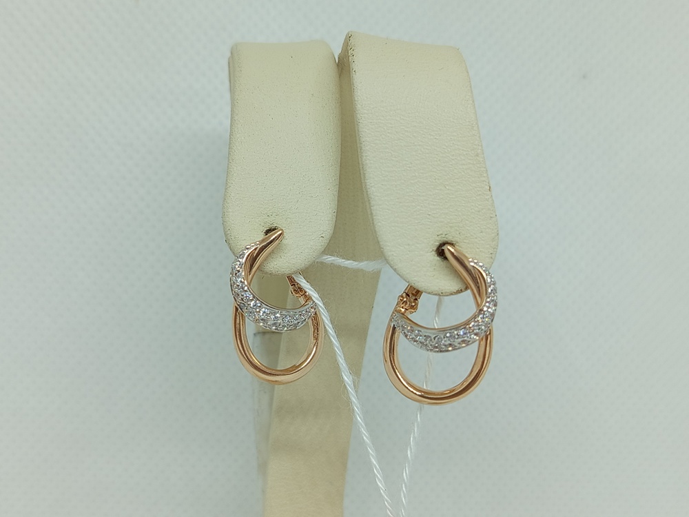 СКМИ585 СЕРЬГИ С КАМНЯМИ (Au 585)