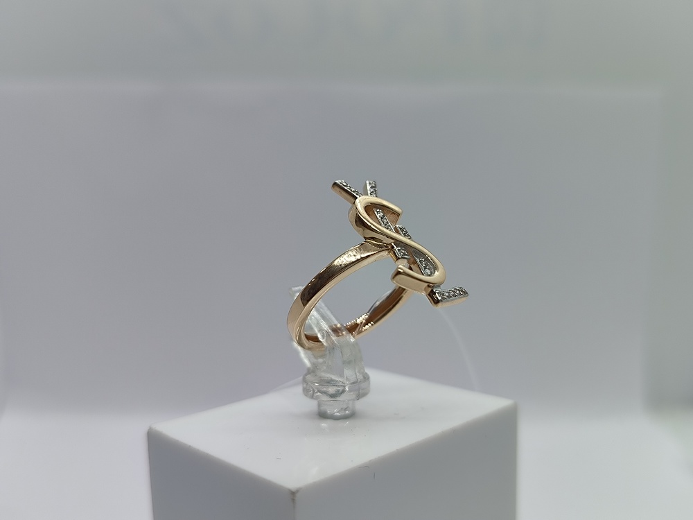 КОЛЬЦО С КАМНЯМИ (Au 585)