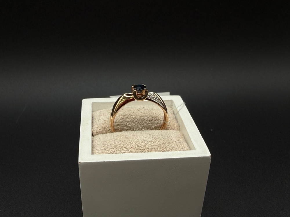 КОЛЬЦО Бриллиант, сапфир (Au 585)