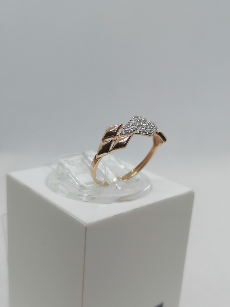 КОЛЬЦО С КАМНЯМИ (Au 585)