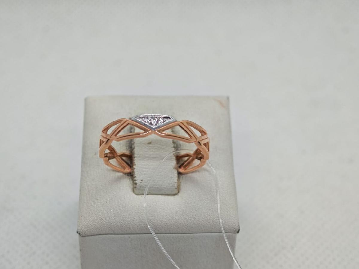 КОЛЬЦО С КАМНЯМИ (Au 585)