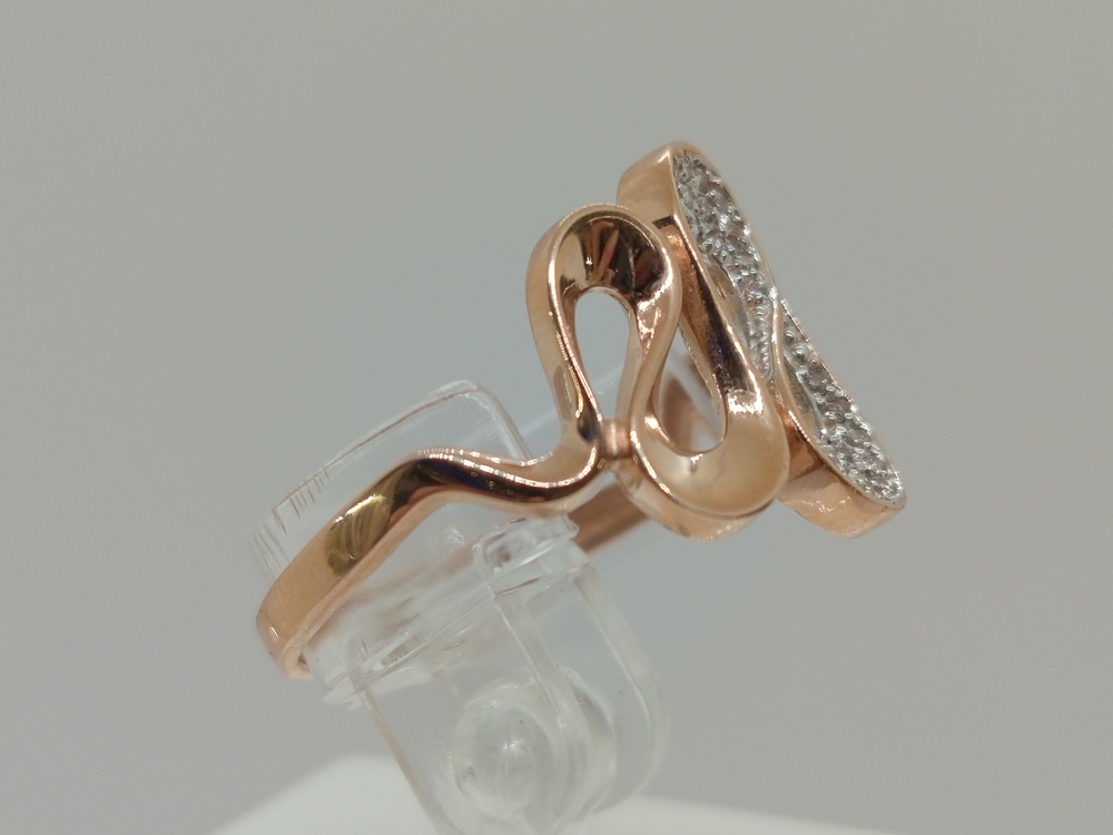 КОЛЬЦО С КАМНЯМИ (Au 585)