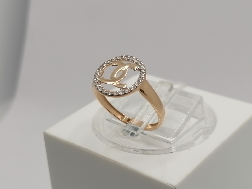 КОЛЬЦО С КАМНЯМИ (Au 585)