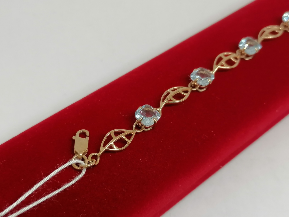 Б585 БРАСЛЕТ С КАМНЯМИ (Au 585)