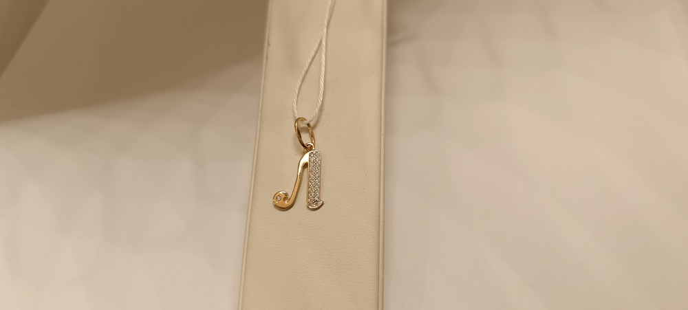 ПОДВЕСКА БУКВА Л Au 585