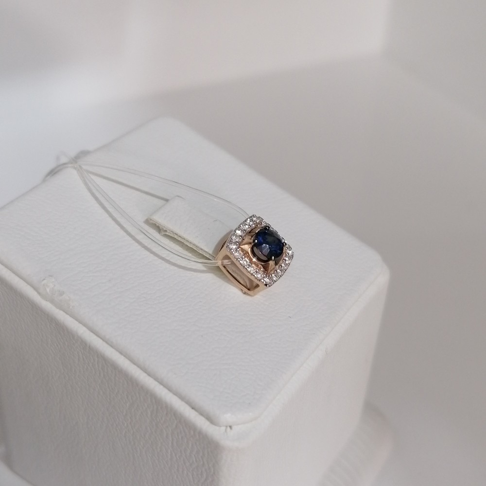 ПОДВЕСКА Бриллиант, сапфир (Au 585)