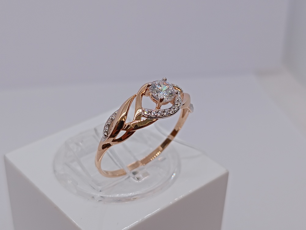 КОЛЬЦО С КАМНЯМИ (Au 585)