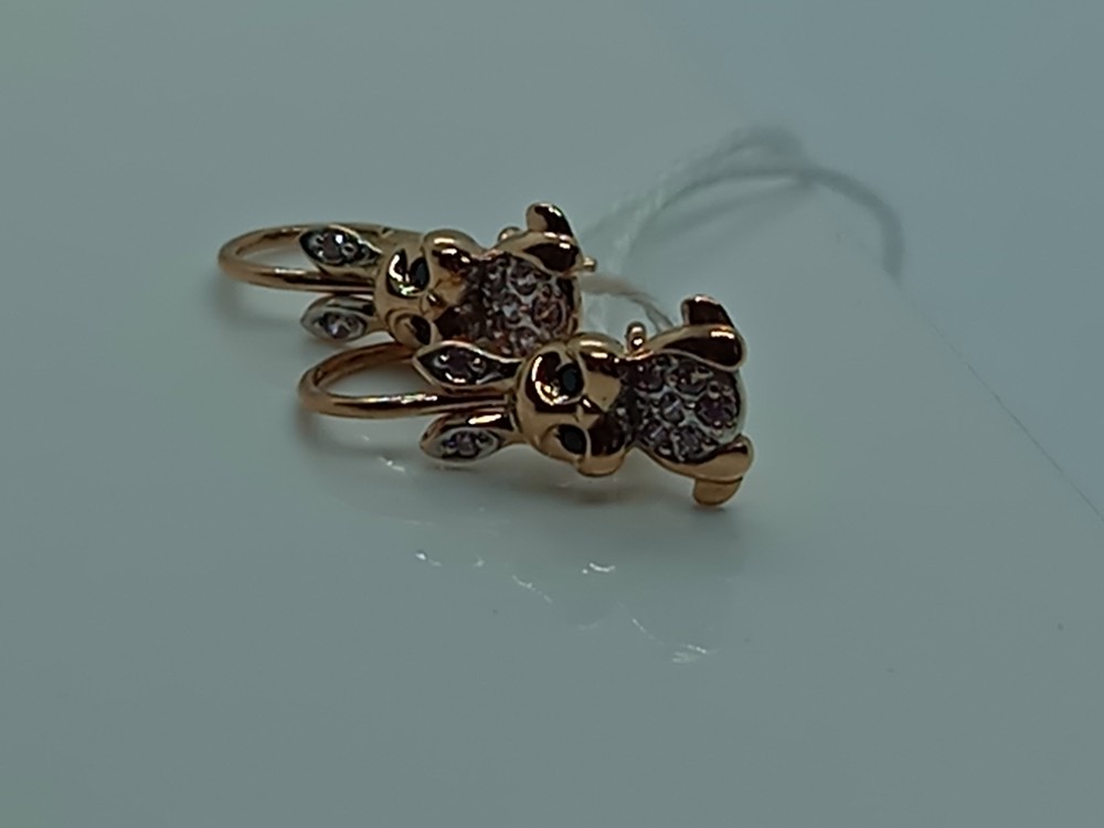 СКМИ585 СЕРЬГИ С КАМНЯМИ (Au 585)